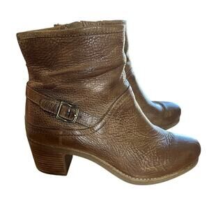 Dansko | Women's Size EU 40 Hayley Leather Ankle Boots Brown